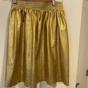 Gold lame skirt